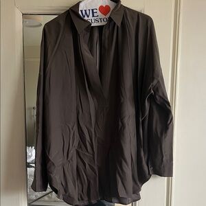 Vince Dark Brown Blouse